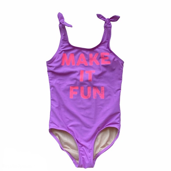 ON Old Navy Make It Fun One-Piece Swimsuit Purple - Picture 1 of 7